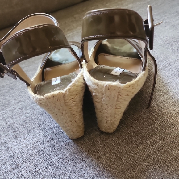 Diane Von Furstenberg Brown Wedge Sandals with Ankle Strap - Picture 4 of 6
